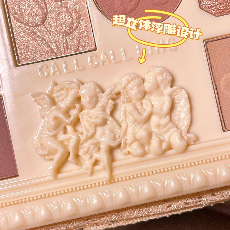 Bảng makeup kit Thiên Thần CALLCALL LING phấn mắt má hồng bắt sáng đa năng