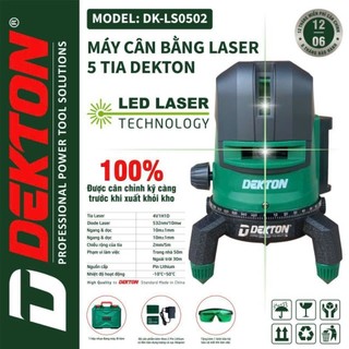 Máy cân bằng laser 5 tia dekton dk-ls502
