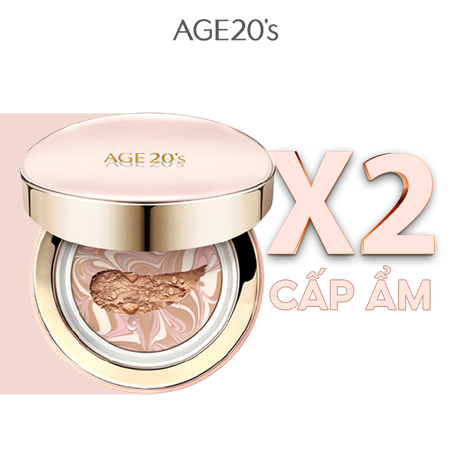 [TẶNG 1 LÕI]Phấn nền Dưỡng Ẩm AGE 20'S Signature Essence Cover Pact Moisture 14gx2