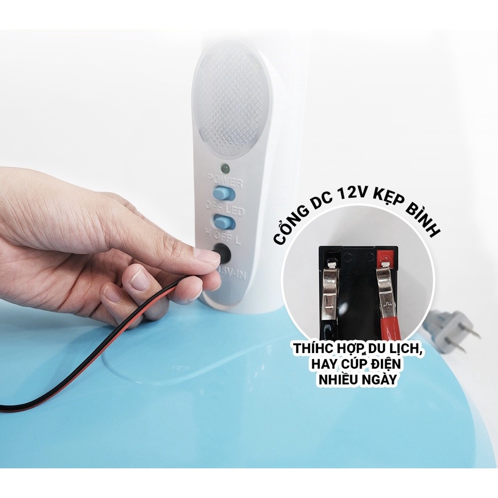 [HONJIANDA] Quạt Kẹp Bình 12v Để Bàn 12 inch/16 inch HJD0212 - kèm dây kẹp bình