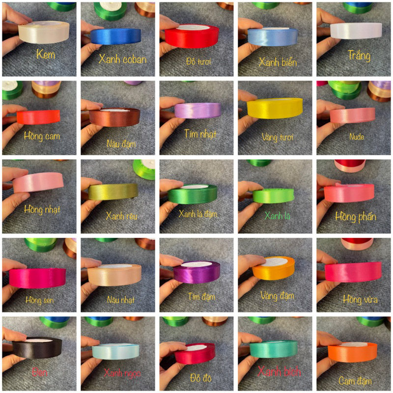 Cây Ruy băng  lụa 2cm