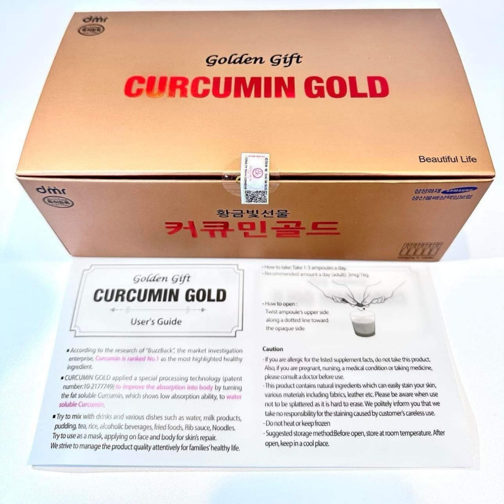 Tinh Nghệ Nano Curcumin Gold Gif Hàn Quốc Đẹp Da Chống Lão Hóa