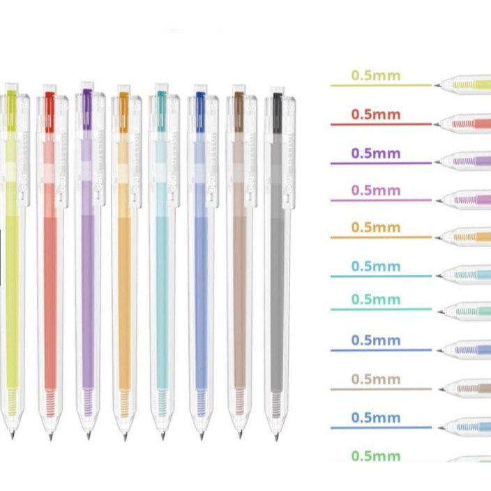 Combo 8 chiếc 8 màu chiếc bút gel nhiều màu sắc Deli A119/ EG118