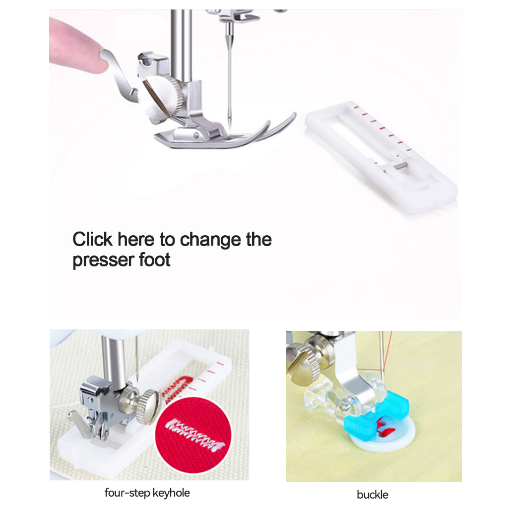 Máy may để bàn 12 đường may,mini Máy Khâu Gia Đình Để Bàn Thông Có Đèn Led Tiện Lợi Sử Dụng may được vải thun kèm chân