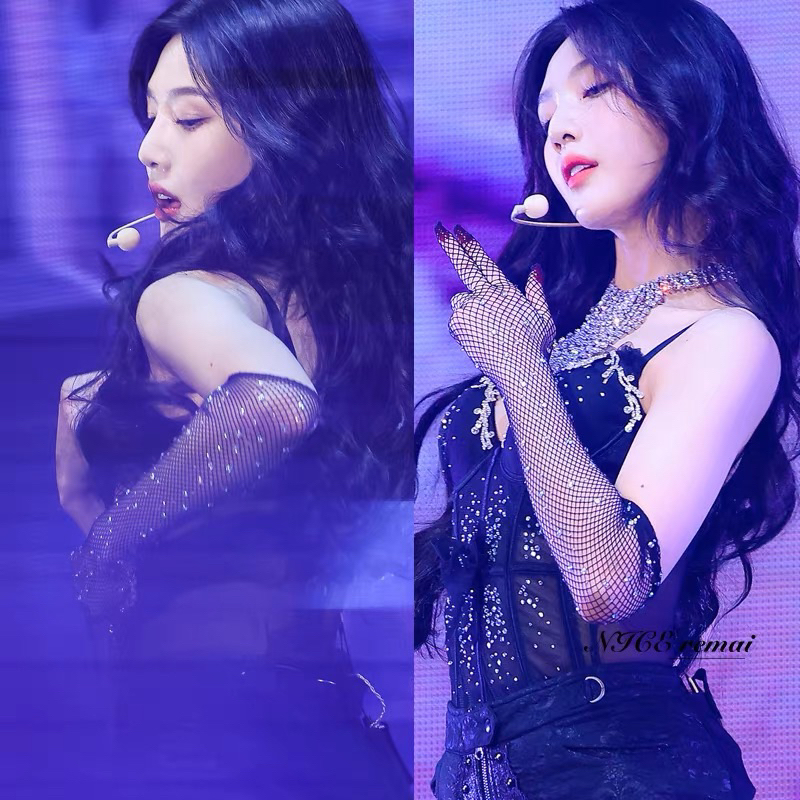 Găng tay lưới đính đá sáng lấp lánh