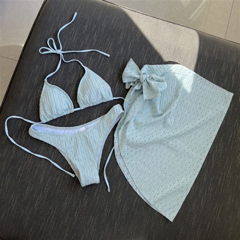Set bikini ba mảnh Bộ bikini đi biển Buistrore swimwear 3 màu