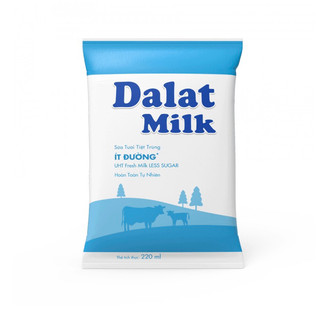 Thùng 48 bịch Sữa Dalatmilk 220ml (không đường, ít đường)