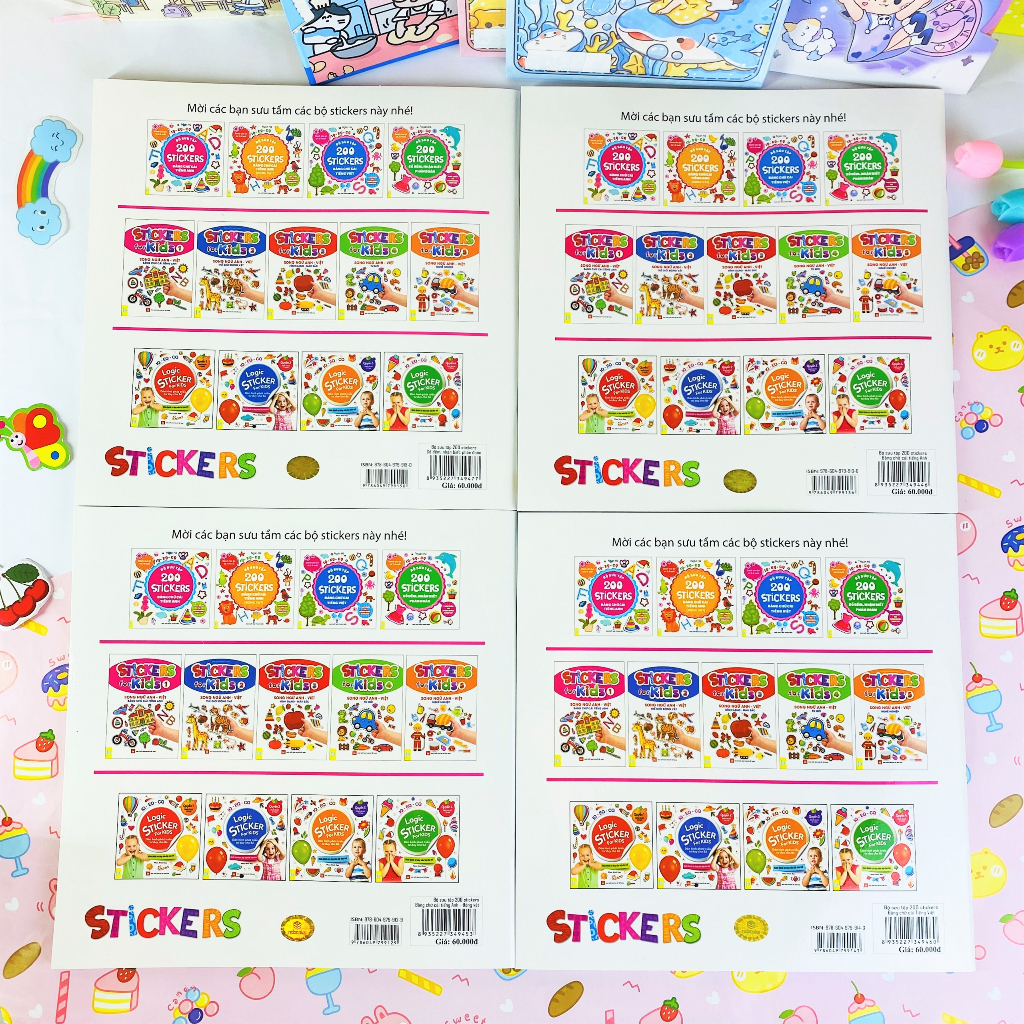 Sách - Bộ Sưu Tập 200 Stickers Phát triển trí thông minh, sáng tạo  - ndbooks