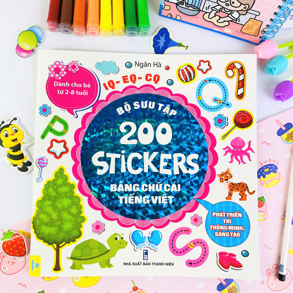 Sách - Bộ Sưu Tập 200 Stickers Phát triển trí thông minh, sáng tạo  - ndbooks