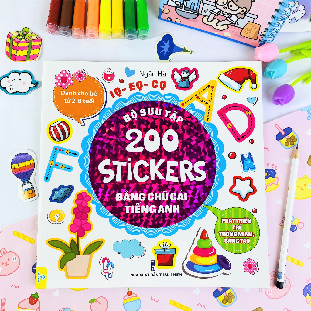 Sách - Bộ Sưu Tập 200 Stickers Phát triển trí thông minh, sáng tạo  - ndbooks