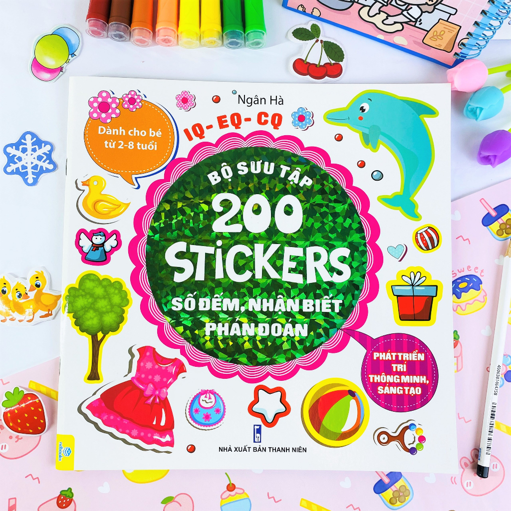 Sách - Bộ Sưu Tập 200 Stickers Phát triển trí thông minh, sáng tạo  - ndbooks