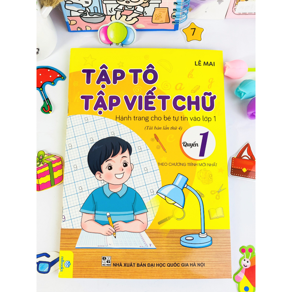 Sách - Combo 5 cuốn Tập tô tập viết chữ, số và học Toán, Hành trang vào lớp 1 - ndbooks