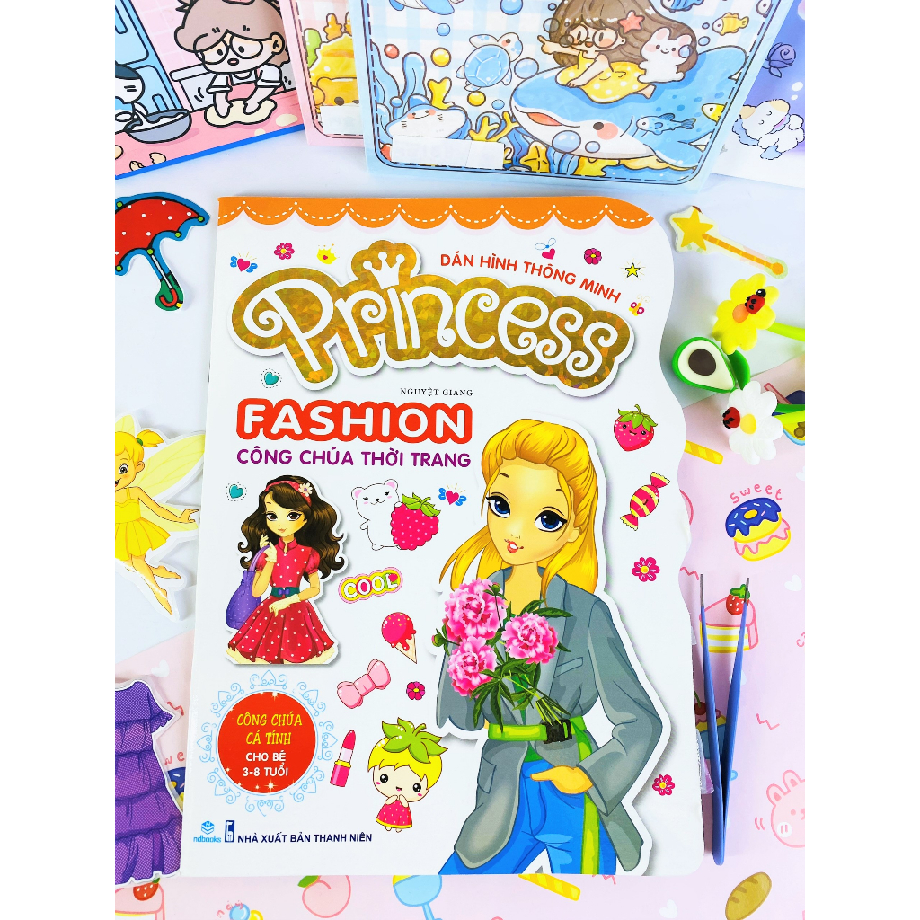Sách - Combo 3 cuốn Dán Hình Thông Minh: Công Chúa Thời Trang  - Ndbooks