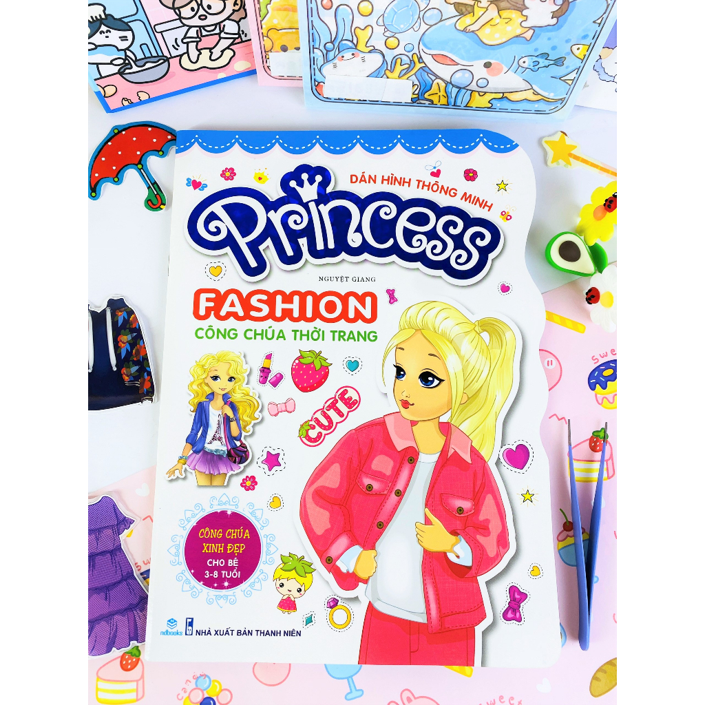 Sách - Combo 3 cuốn Dán Hình Thông Minh: Công Chúa Thời Trang  - Ndbooks