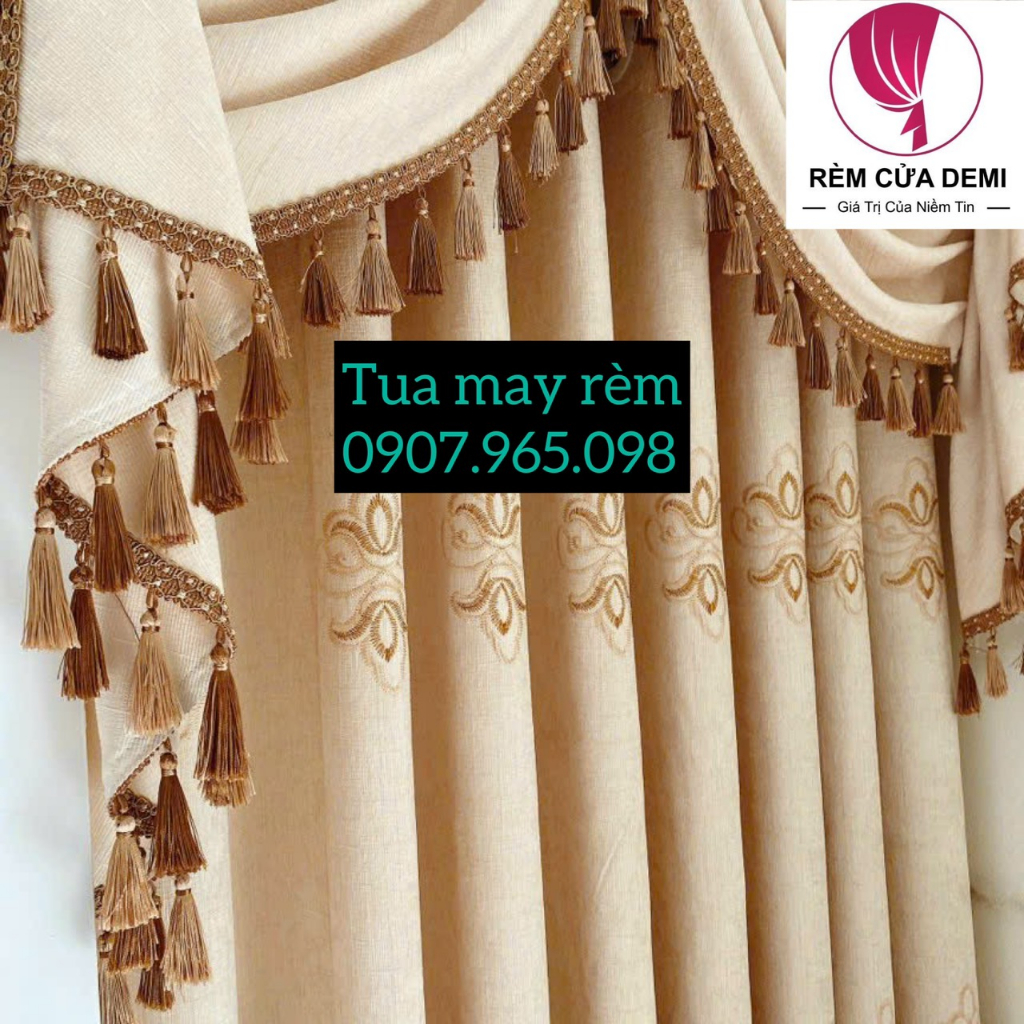 Tua Rua chổi Trang trí Rèm Kiểu - Dùng để trang trí - rèm và thiết kế rèm như ảnh
