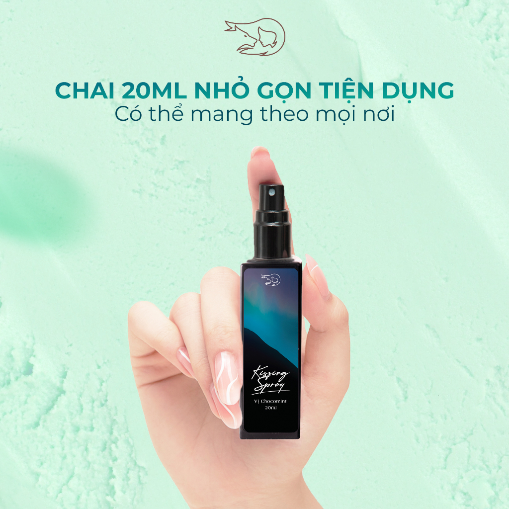 Xịt Thơm Miệng Kissing Spray Loli & The Wolf Vị Chocomint Ngọt Thơm Hương Bạc Hà 20ml