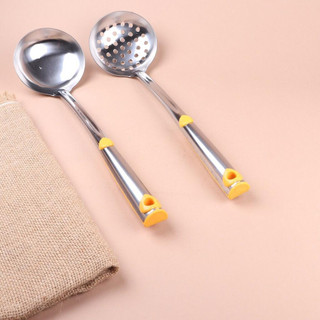 Bộ Muôi Inox Cao Cấp Cán Vàng ( Muôi Thủng - Muôi Canh - Xẻng Xào)