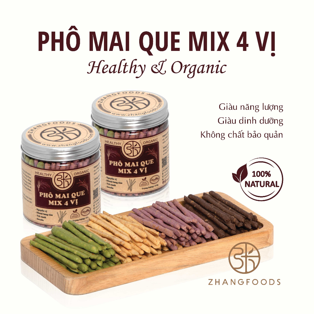 Bánh Phô Mai Que Mix 4 Vị- Zhangfoods-  Healthy & Organic-  Ăn Vặt- Eat Clean- Ăn Kiêng