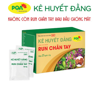 PQA KÊ HUYẾT ĐẰNG Hỗ trợ giảm các triệu chứng run chân tay, đau đầu, chóng mặt do trúng phong -hộp 25 gói