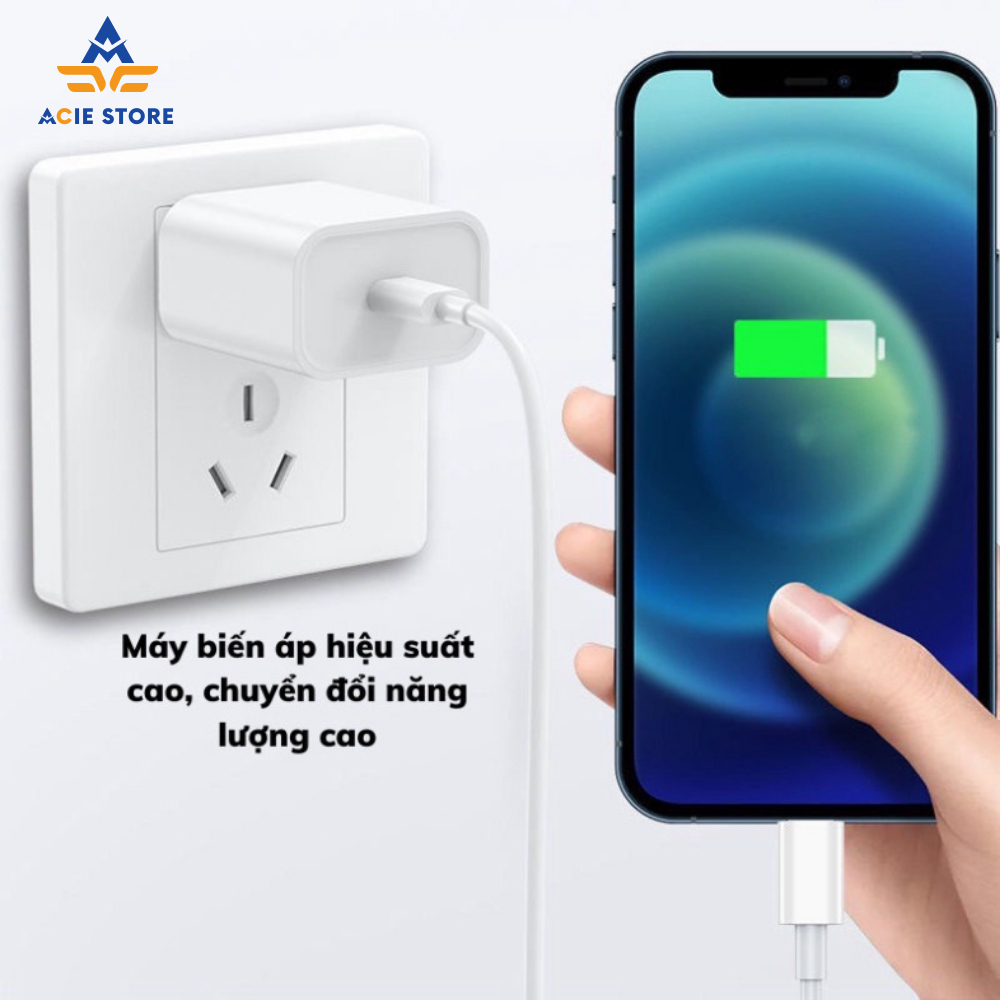 [Mã ICBFRI15 giảm 10% đơn 0đ] Bộ Củ Dây Cáp Sạc Nhanh PD 20W ACIE STORE An Toàn, Ổn Định | BigBuy360 - bigbuy360.vn