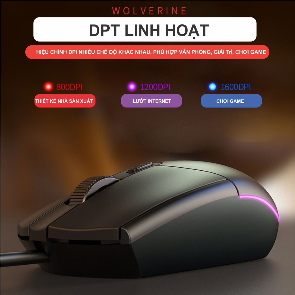 Chuột máy tính gaming G3SE  có dây Led RGB 7 màu điều chỉnh DPI chơi game văn phòng HÀNG CHÍNH HÃNG