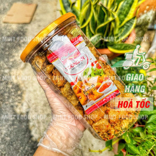 Tóp Mỡ Liền Da Sốt Mắm Lon 250Gr