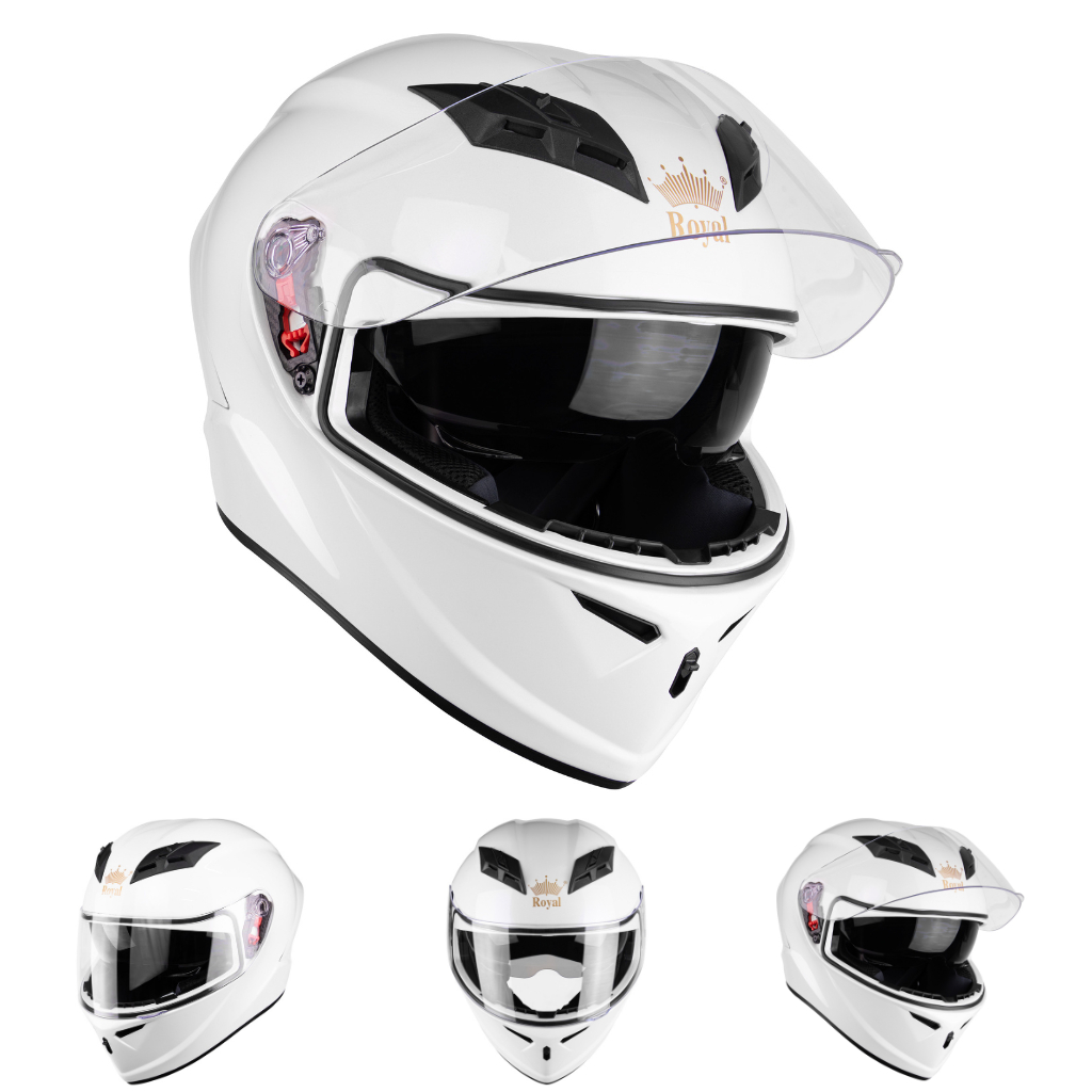 Trợ Giá - Mũ bảo hiểm fullface 2 kính cao cấp Royal M266 - Vòng đầu 55-59cm - Bảo hành 12 tháng