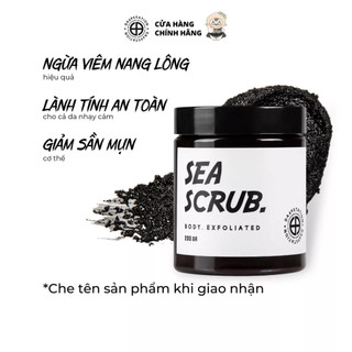 SEA SCRUB - muối than tre làm giảm mụn lưng handmade
