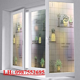 Giấy dán kính mờ hoa văn khổ rộng 90cm