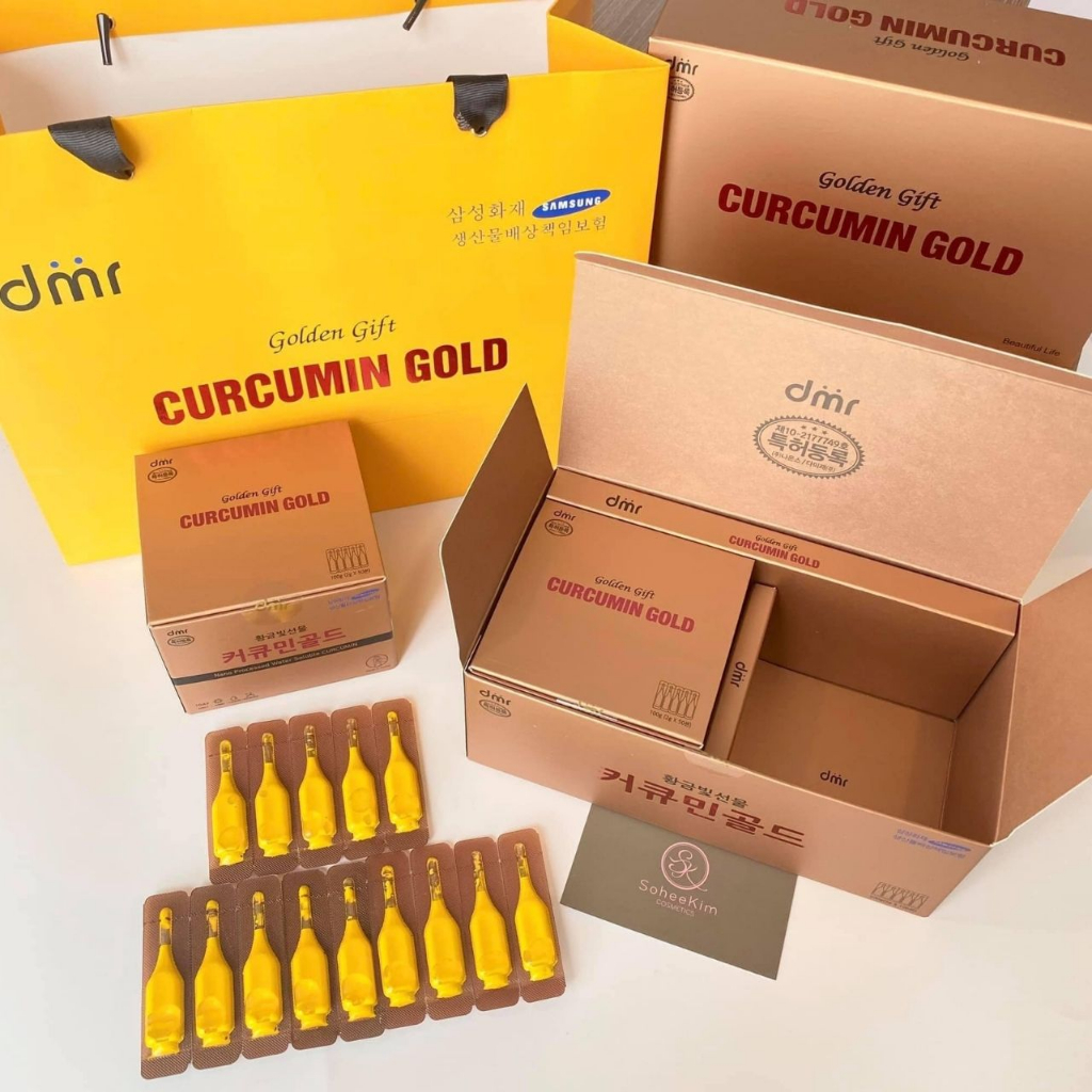 Combo 2 Hộp Tinh Chất Nghệ Nano Curcumin Gold Hàn Quốc Hỗ Trợ Làm Đẹp Tăng Cường Sức Đề Kháng