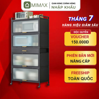 Tủ kệ nhà bếp để đồ đa năng thông minh mimax kdn68 kệ lò vi sóng lò nướng cao cấp