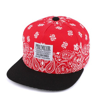 Nón Hiphop, mũ snapback Premi3r (SNOW PAISELY màu đỏ trắng) Mũ Lưỡi Trai Phong Cách Hiphop Cho 2024