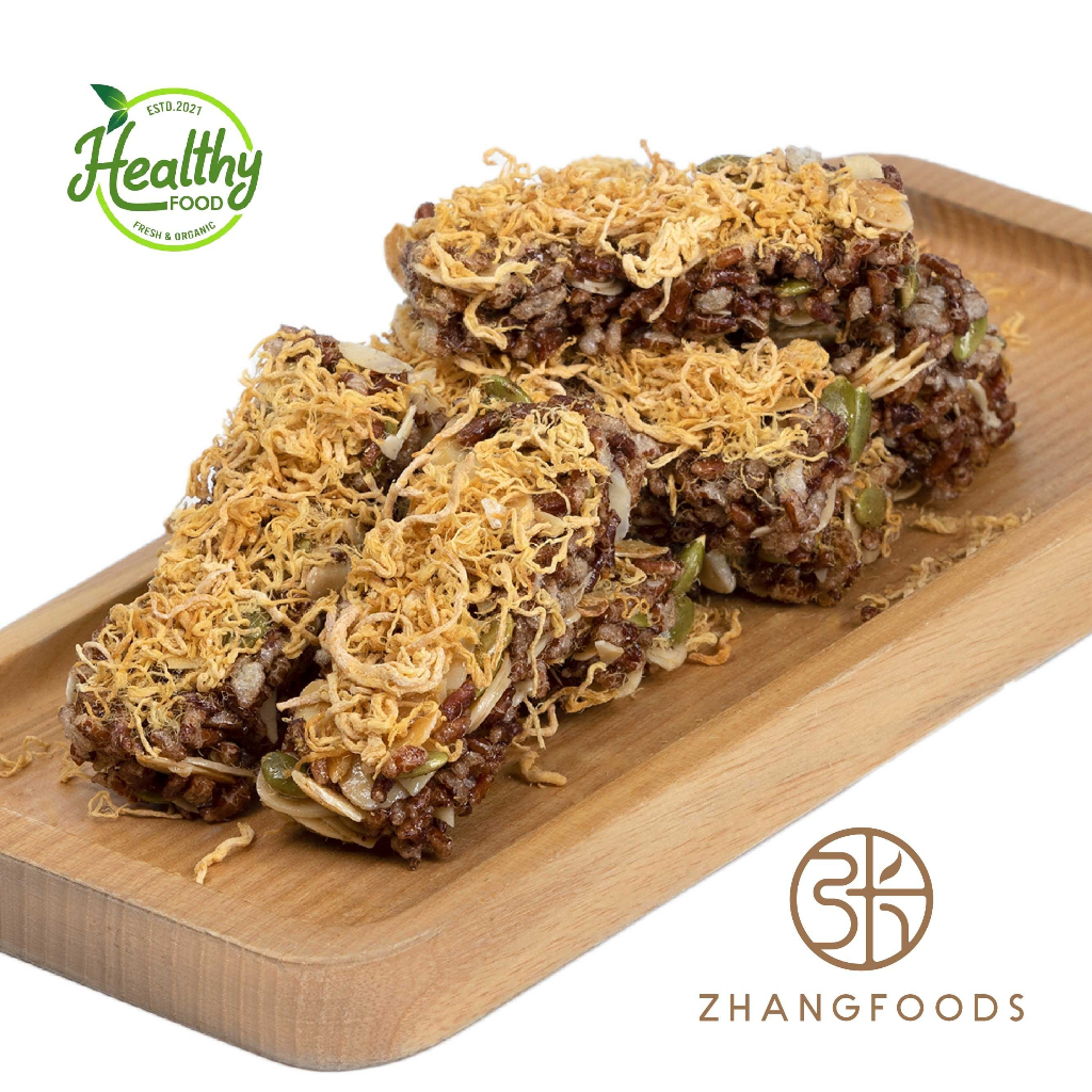 Thanh gạo lứt chà bông mix hạt dinh dưỡng Malay Healthy & Organic set 12 thanh - Zhangfoods