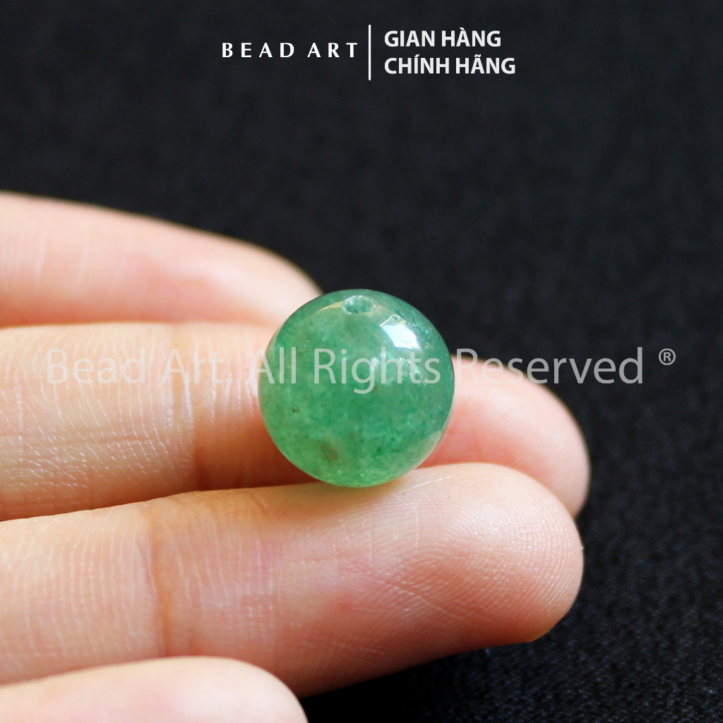 8MM T. Anh Dâu Tây Màu Xanh Lá, Mộc, Hoả, Phối Vòng Tay Phong Thuỷ, Chuỗi Hạt S48 - Bead Art