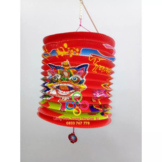 50 Cái Lồng đèn giấy hình trụ Size Trung có họa tiết cho bé rước đèn Trung thu - Lồng đèn giấy trang trí Trung thu