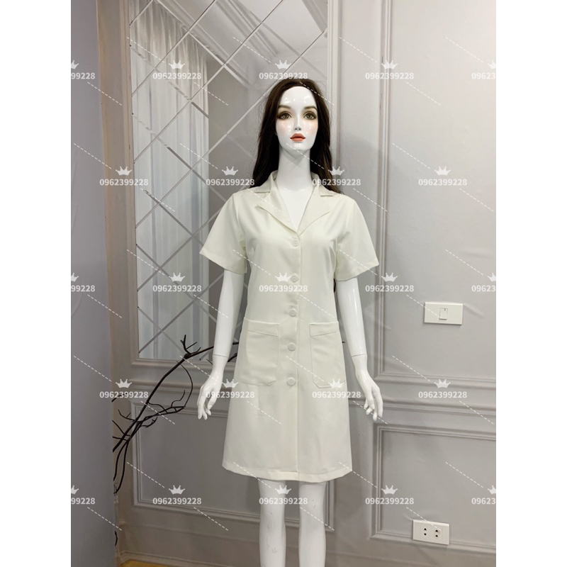 Áo blu cotton lạnh cho spa - bệnh viện loại 1 siêu đẹp