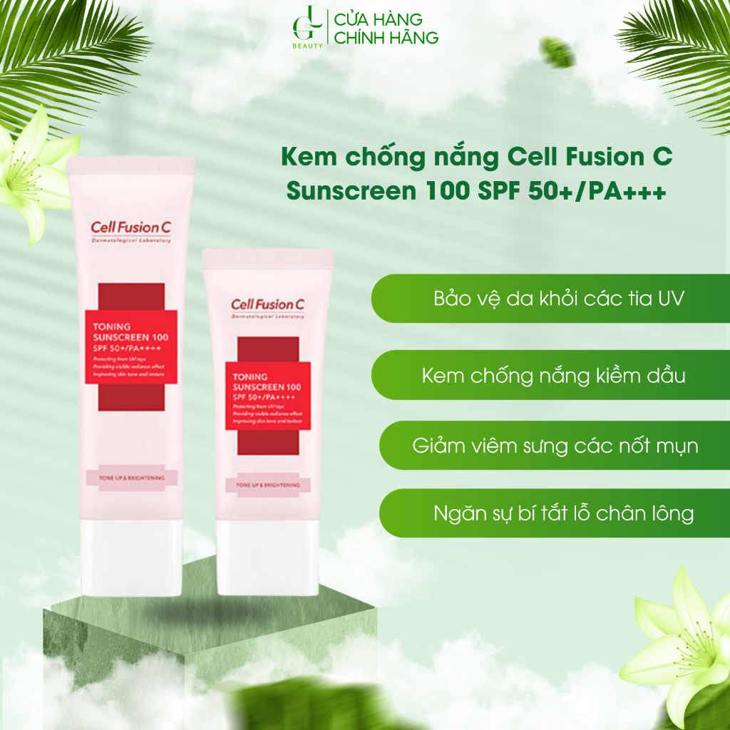 Kem chống nắng Cell Fusion C Sunscreen 100 SPF 50+/PA+++ loại 10ml, 35ml, 50ml