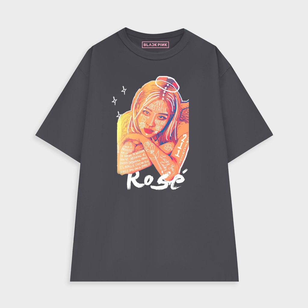 Áo thun nhóm Black Pink Graffity- thiết kế riêng  - áo form rộng tay lỡ cho cả nam và nữ