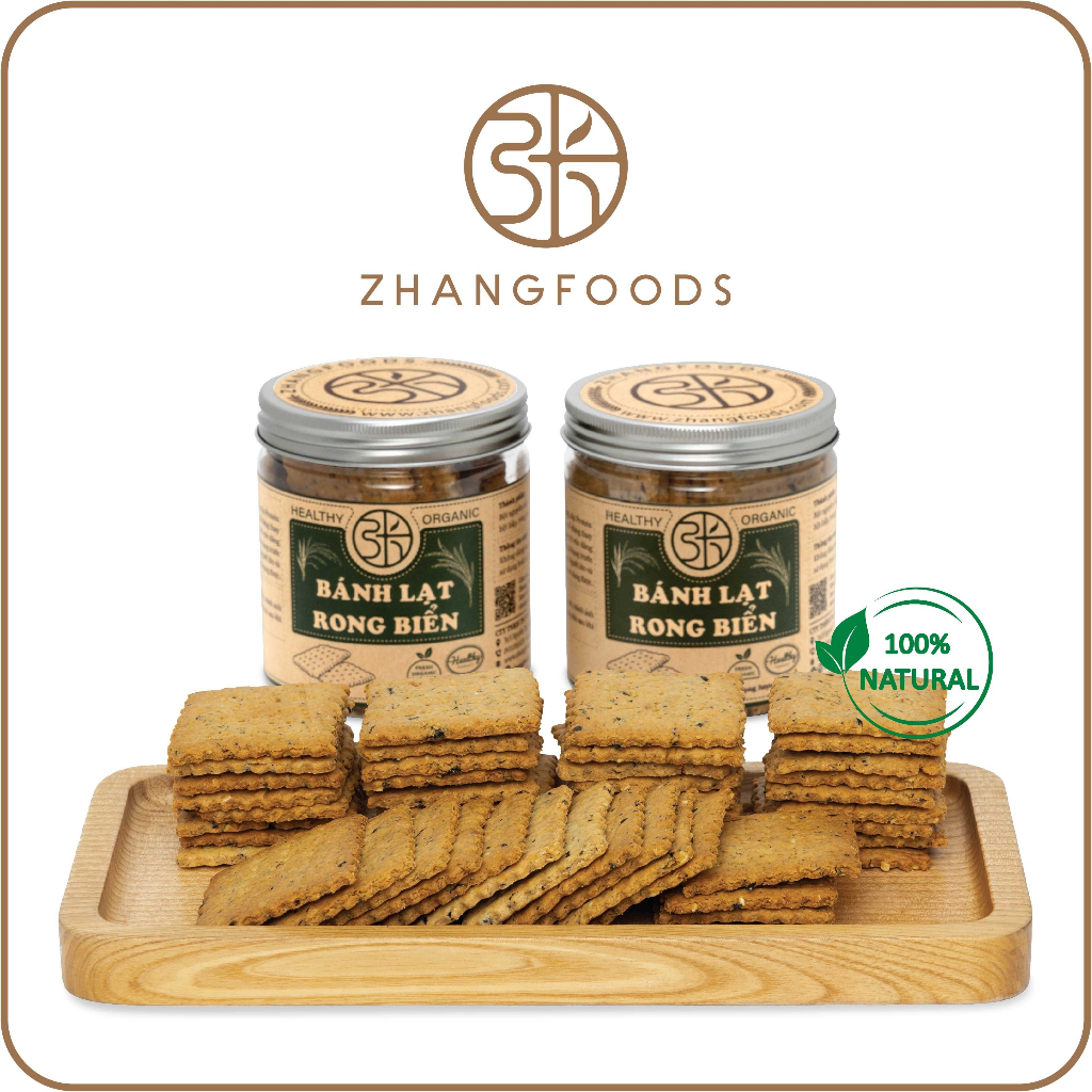 Bánh Lạt Rong Biển- Zhangfoods- Healthy & Organic-  Ăn Vặt- Eat Clean- Ăn Kiêng