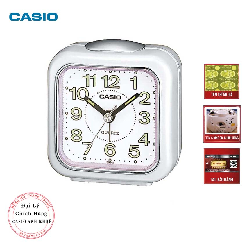 Đồng hồ để bàn Casio TQ-142-7DF có báo thức, dạ quang ( 7.7×7.2×4.9 cm )