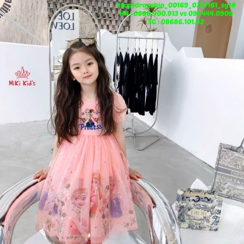 🍅Hàng sỉ SG🍅 Đầm elsa khoét lưng cho bé gái, size 2-9 tuổi, top1dropship_00169_07071612_sg1