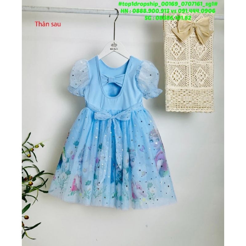 🍅Hàng sỉ SG🍅 Đầm elsa khoét lưng cho bé gái, size 2-9 tuổi, top1dropship_00169_07071612_sg1
