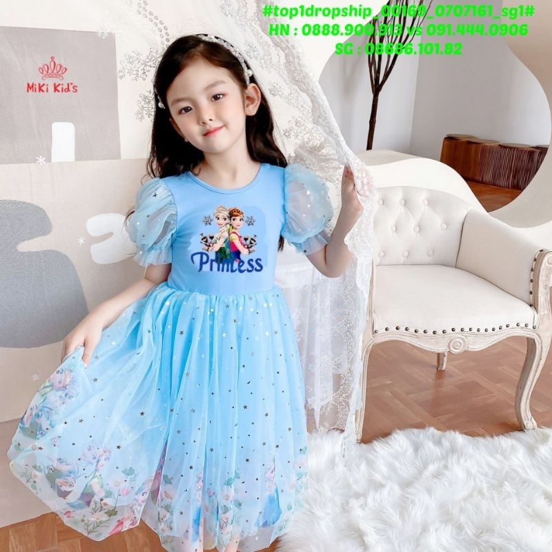 🍅Hàng sỉ SG🍅 Đầm elsa khoét lưng cho bé gái, size 2-9 tuổi, top1dropship_00169_07071612_sg1