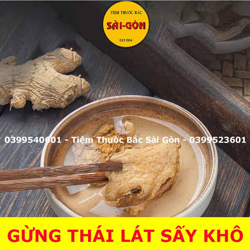 Gừng Thái Lát Sấy Khô 100gram