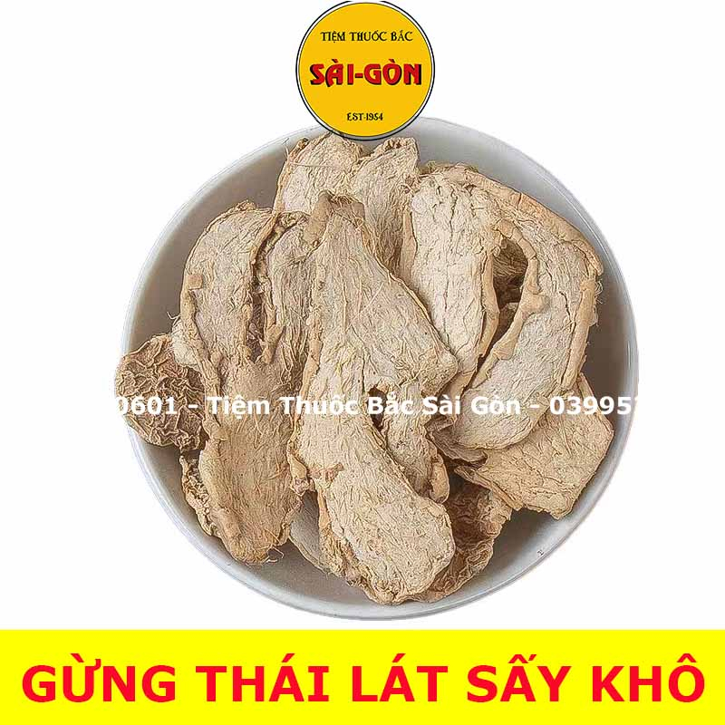 Gừng Thái Lát Sấy Khô 100gram
