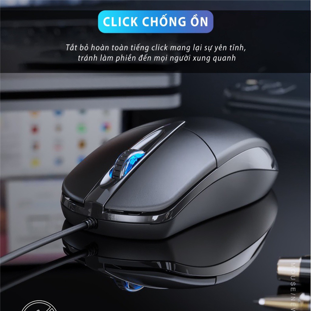 Chuột máy tính có dây văn phòng G2 công thái học LED RGB đẹp siêu bền HÀNG CHÍNH HÃNG bảo hành 1 đổi 1