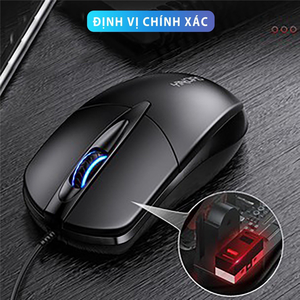 Chuột máy tính có dây văn phòng G2 công thái học LED RGB đẹp siêu bền HÀNG CHÍNH HÃNG bảo hành 1 đổi 1