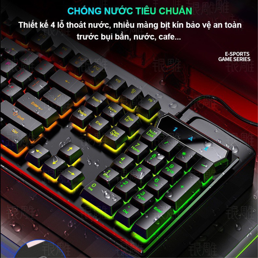 Bàn phím máy tính chơi Gaming V4 led RGB  siêu đẹp chống nước dành cho game thủ văn phòng HÀNG CHÍNH HÃNG | BigBuy360 - bigbuy360.vn