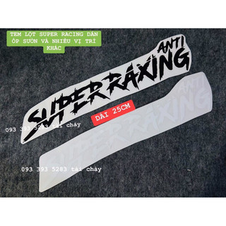 Tem lột supper raxing dài 25cm dán ốp sườn và nhiều vi trí khác