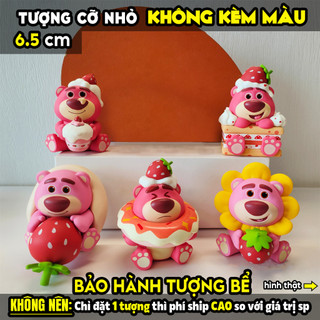 Tượng tô màu, GẤU DÂU COSPLAY 5 KIỂU, size M, thạch cao trắng (Không kèm màu), luyện vẽ, decor